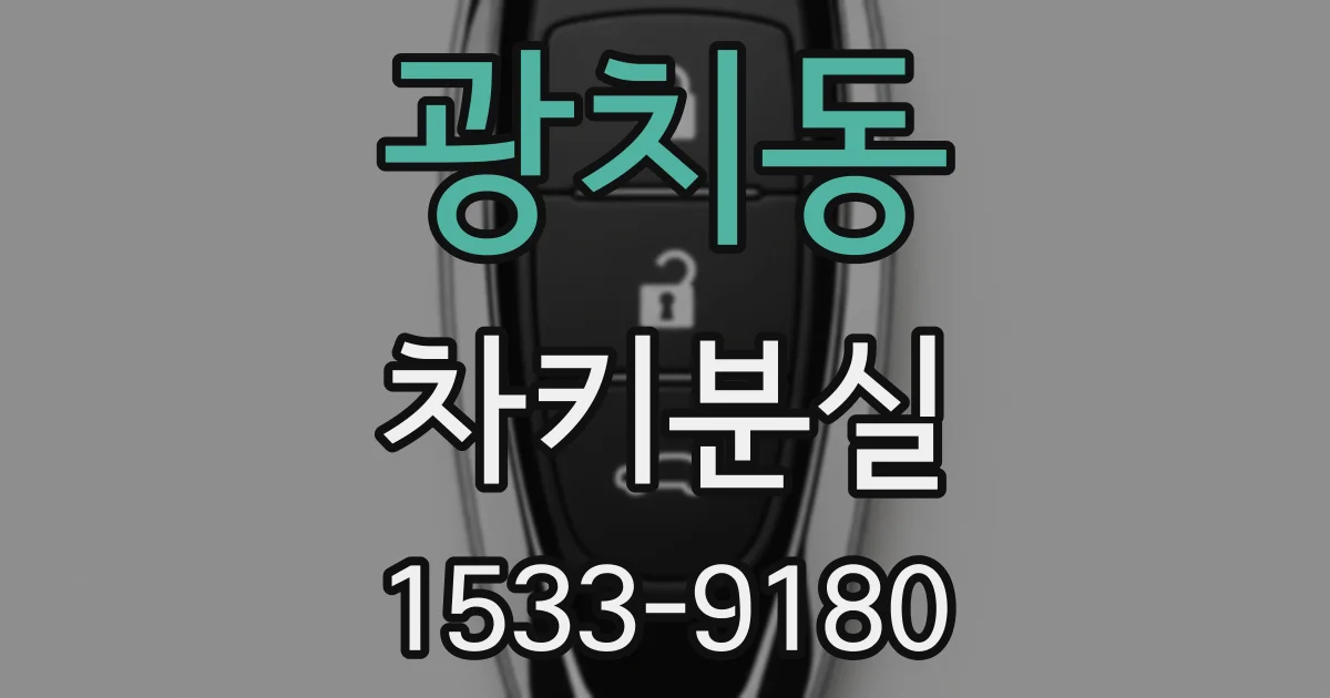 광치동 차키분실