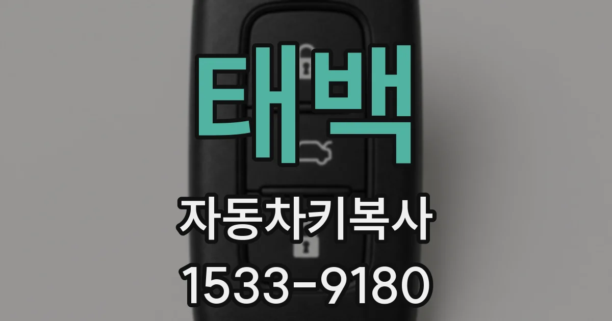 태백 자동차키복사