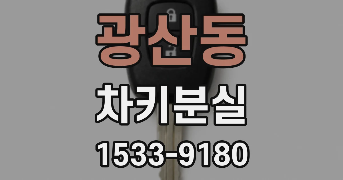 광산동 차키분실