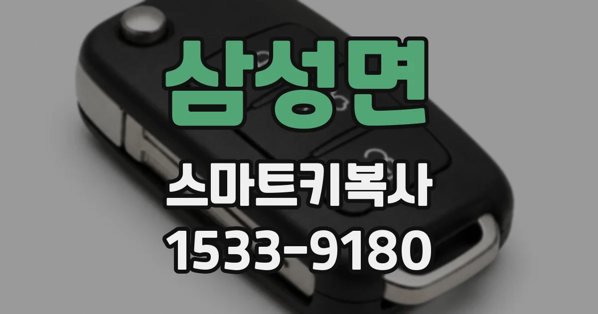 삼성면 스마트키복사