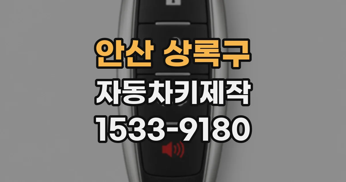 안산 상록구 자동차키제작