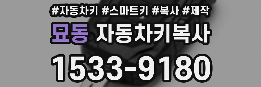 묘동 자동차키복사
