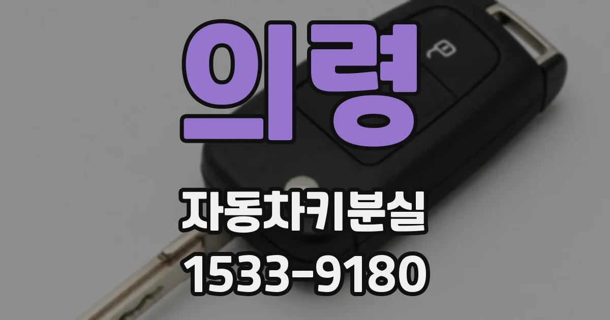 의령 자동차키분실