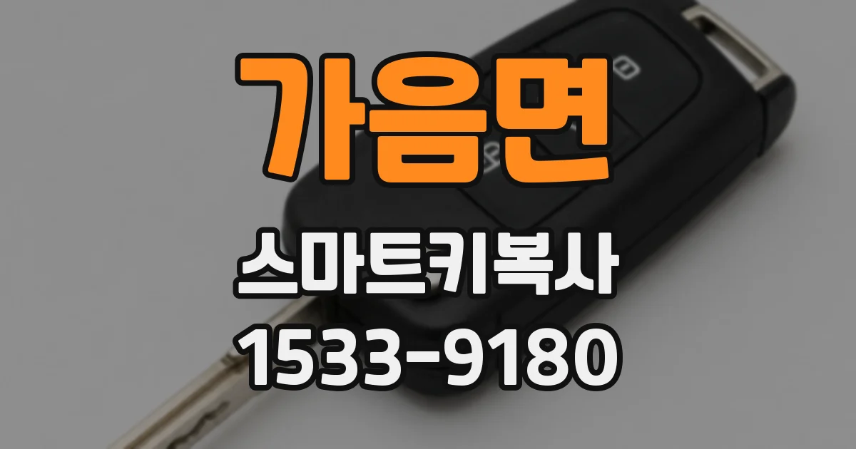 가음면 스마트키복사