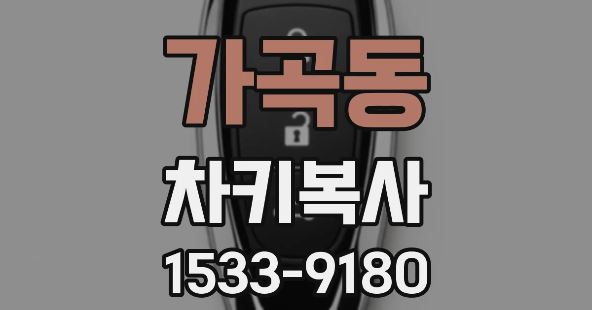 가곡동 차키복사