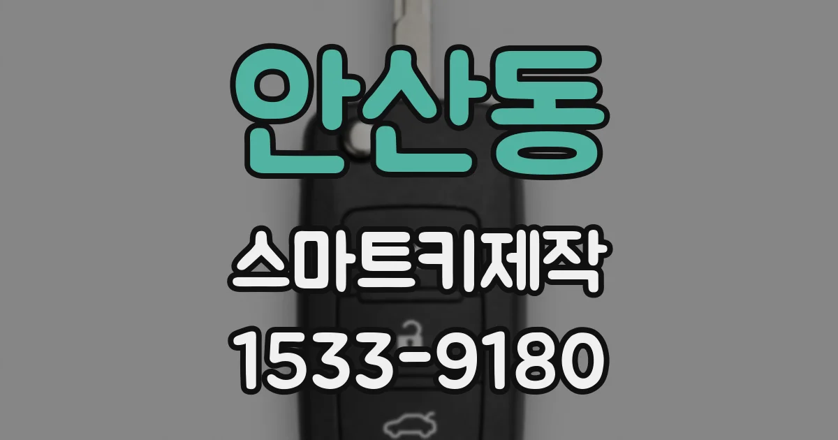 안산동 스마트키제작