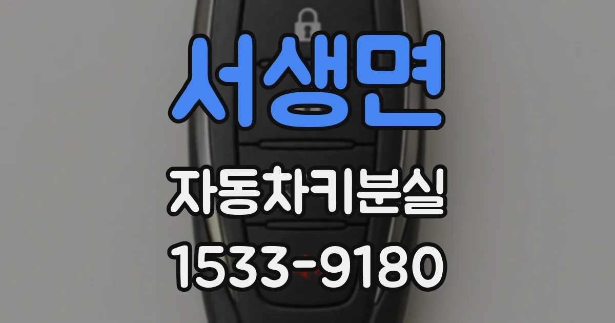 서생면 자동차키분실