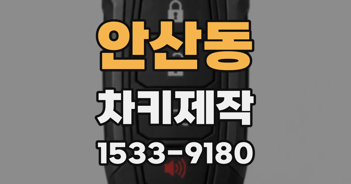 안산동 차키제작