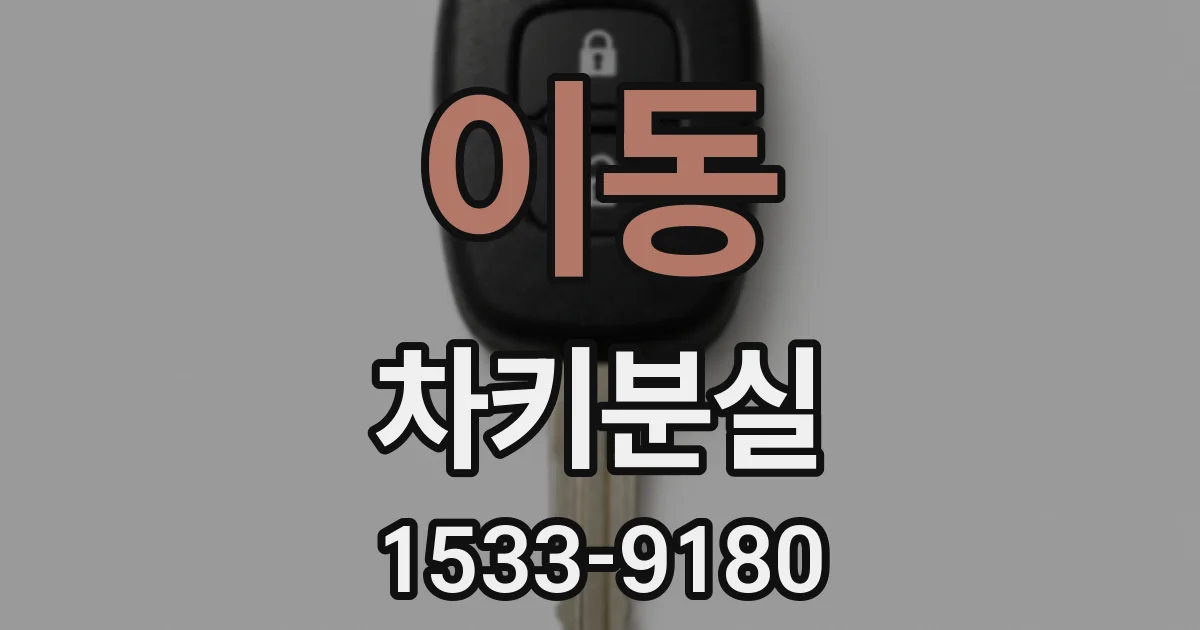 이동 차키분실