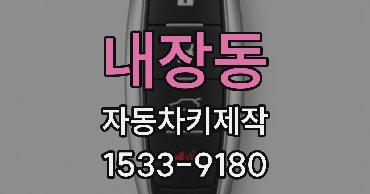 내장동 자동차키제작