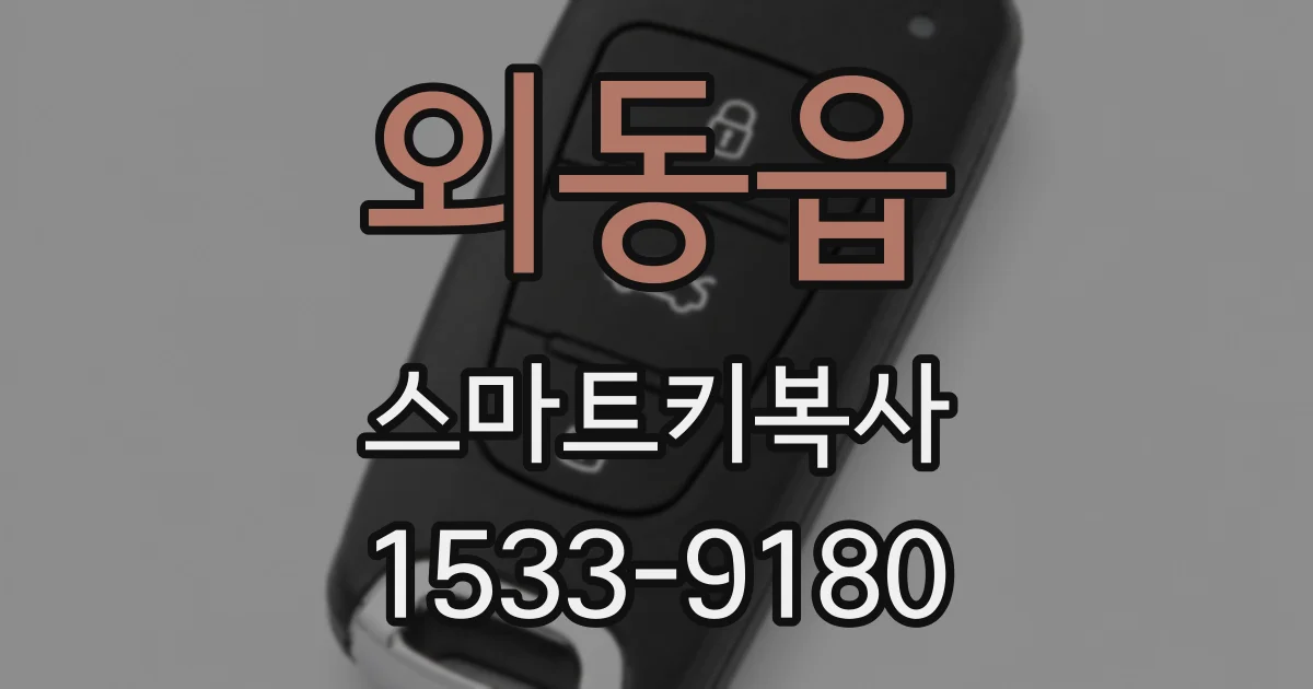 외동읍 스마트키복사