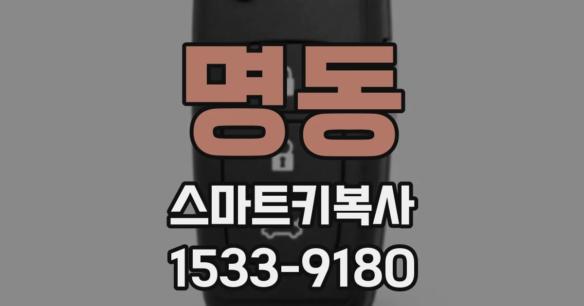 명동 스마트키복사