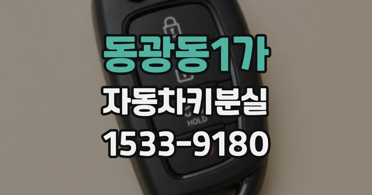 동광동1가 자동차키분실