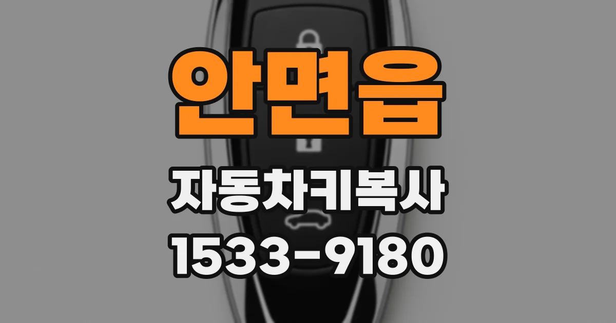안면읍 자동차키복사