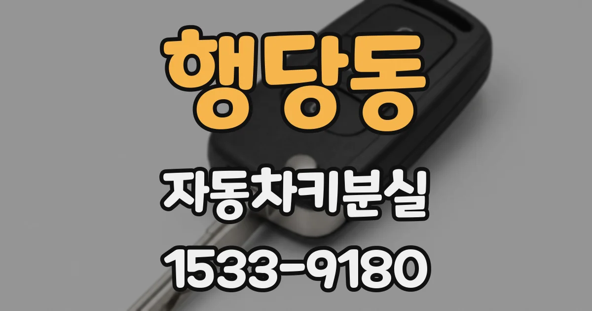 행당동 자동차키분실