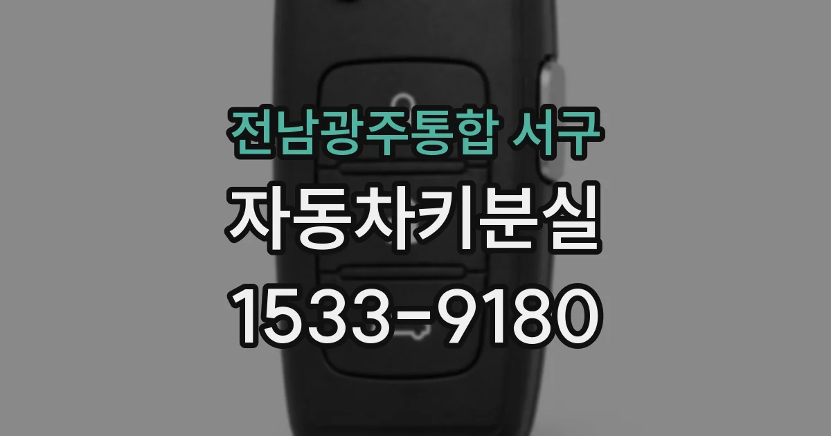 전남광주통합 서구 자동차키분실
