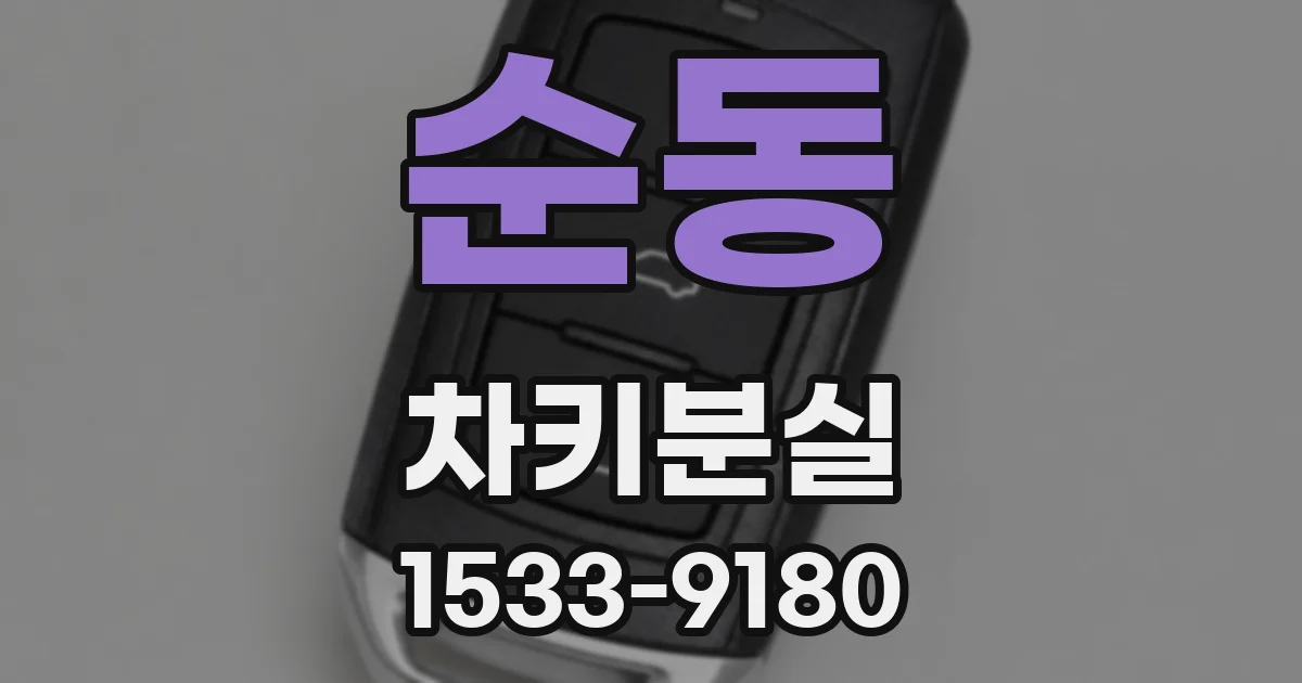 순동 차키분실
