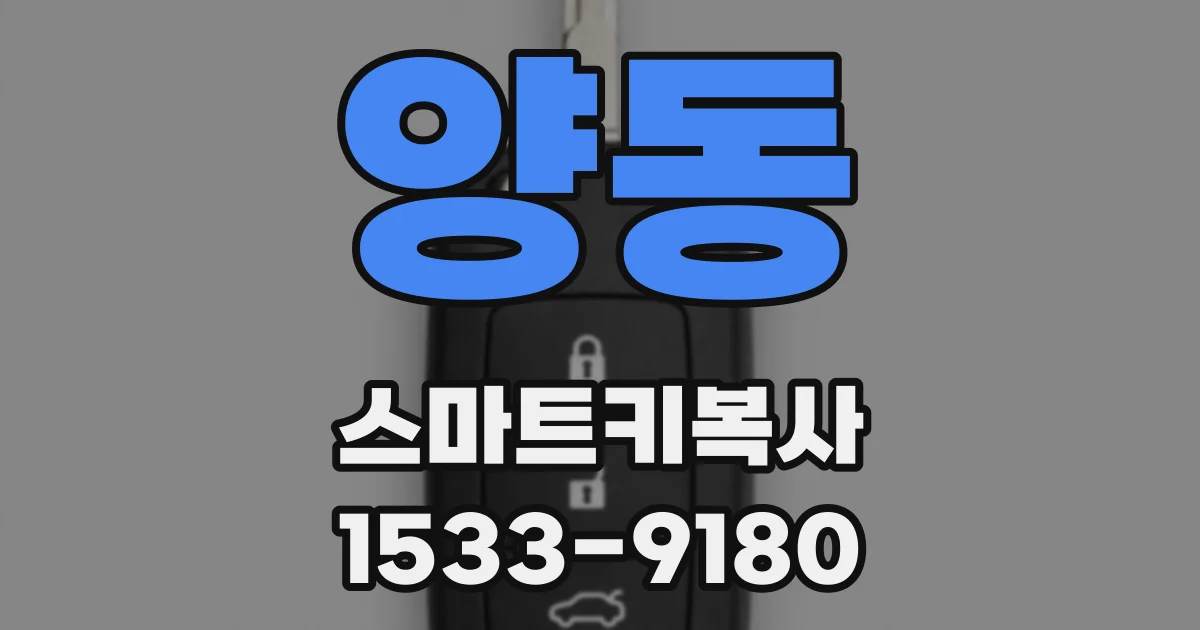 양동 스마트키복사