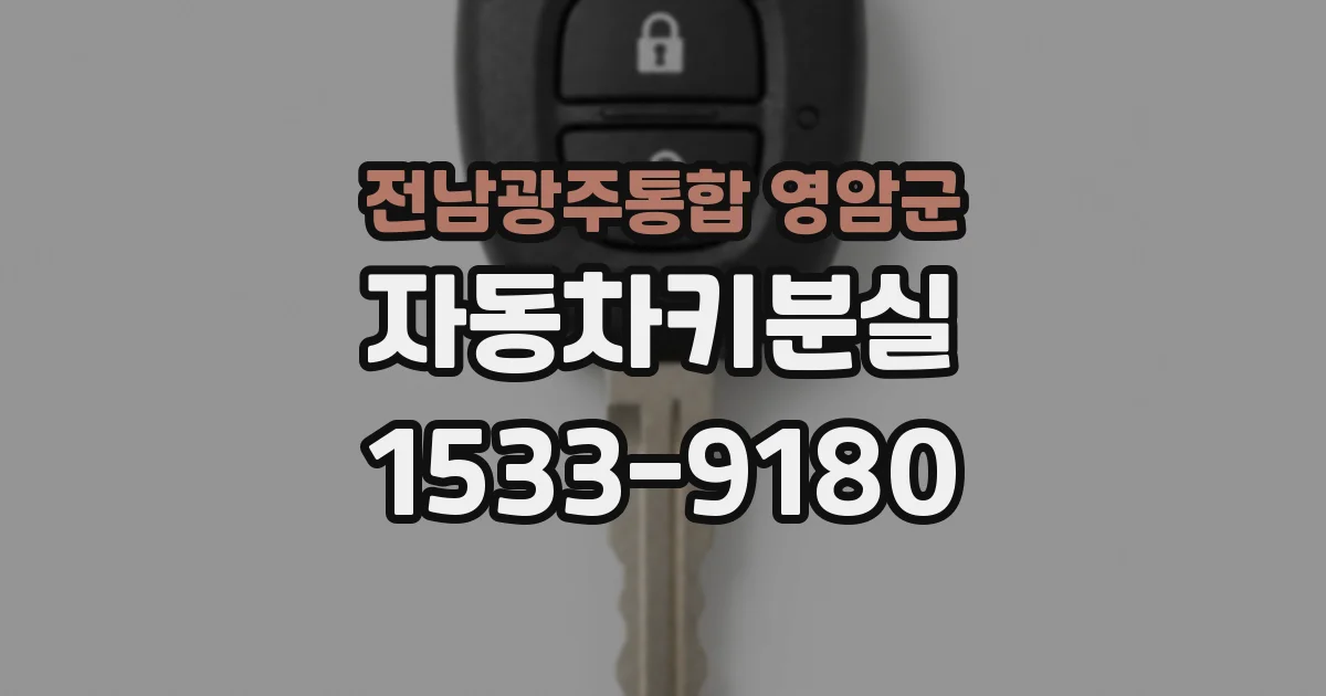 전남광주통합 영암군 자동차키분실
