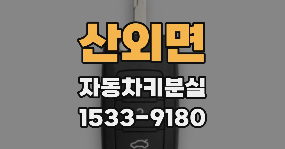 산외면 자동차키분실