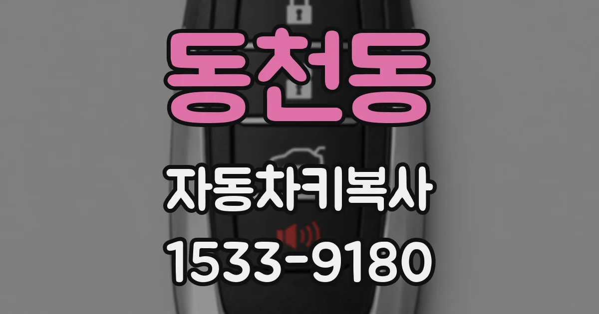 동천동 자동차키복사