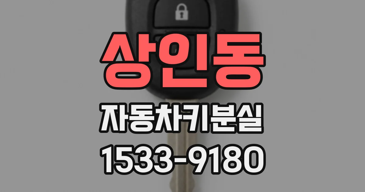 상인동 자동차키분실