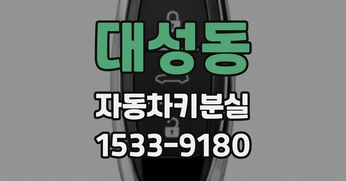 대성동 자동차키분실