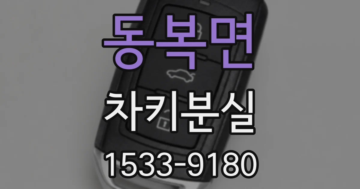 동복면 차키분실