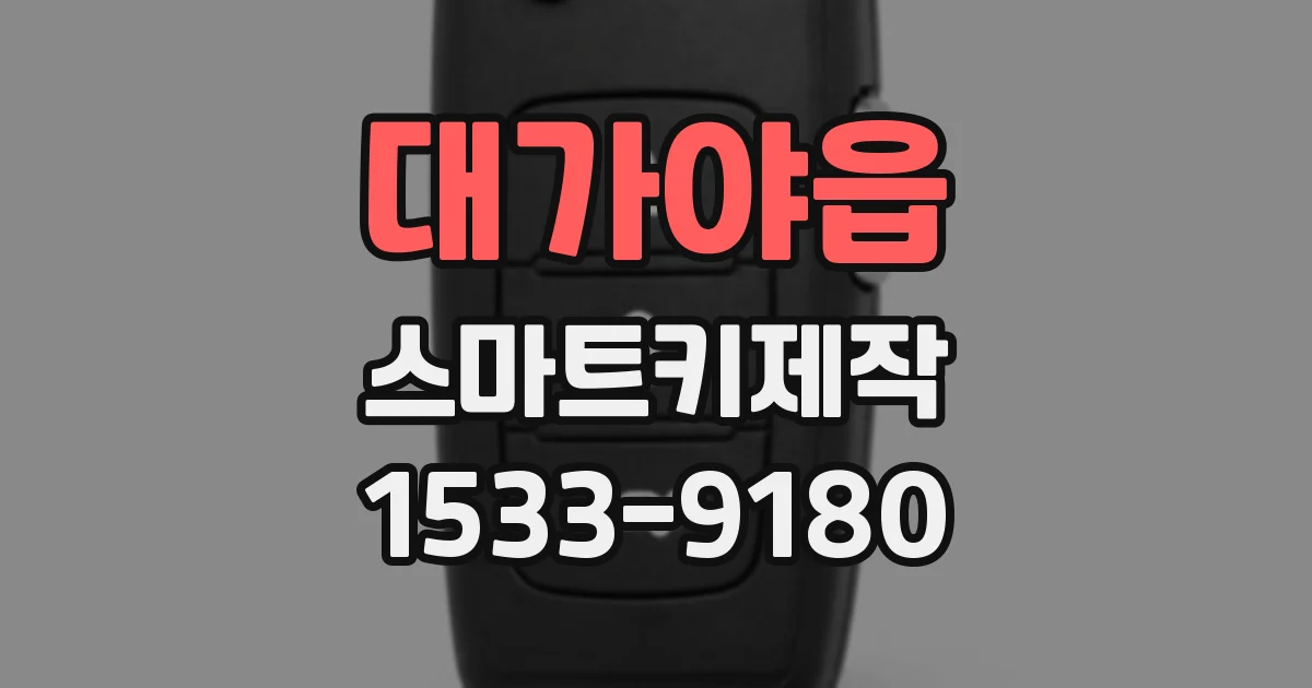 대가야읍 스마트키제작