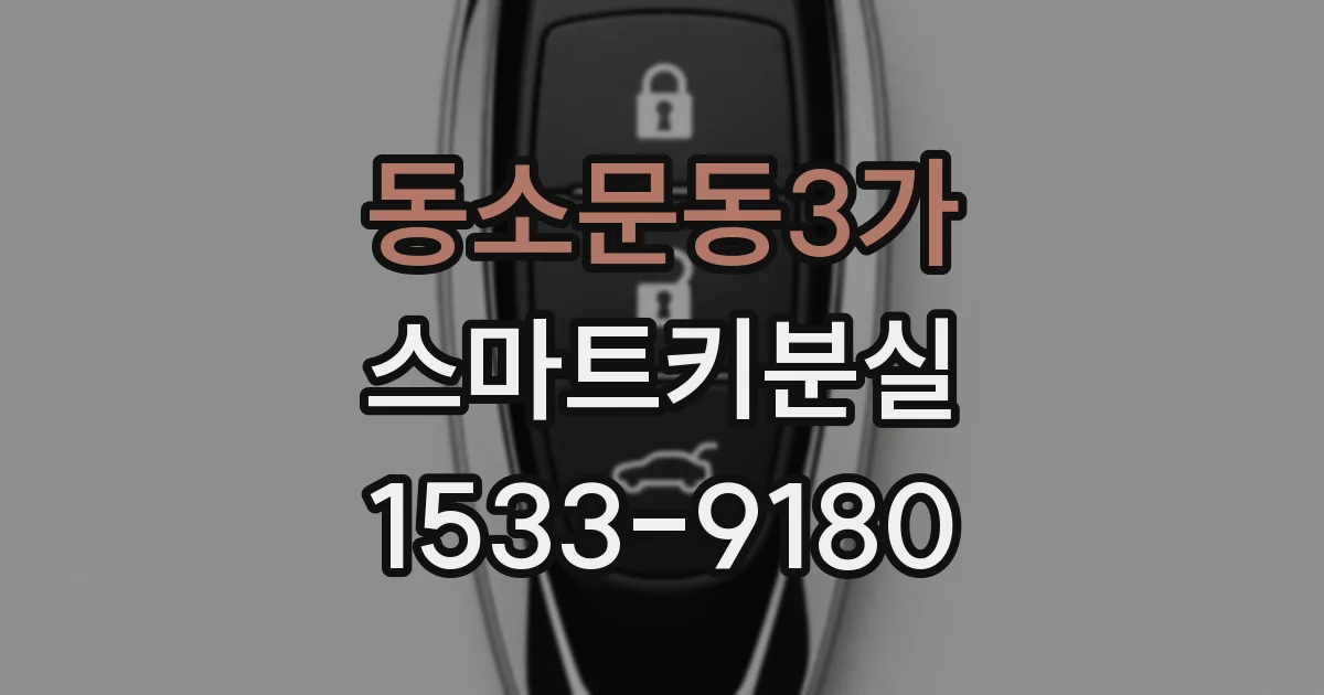 동소문동3가 스마트키분실
