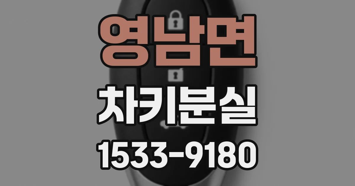 영남면 차키분실