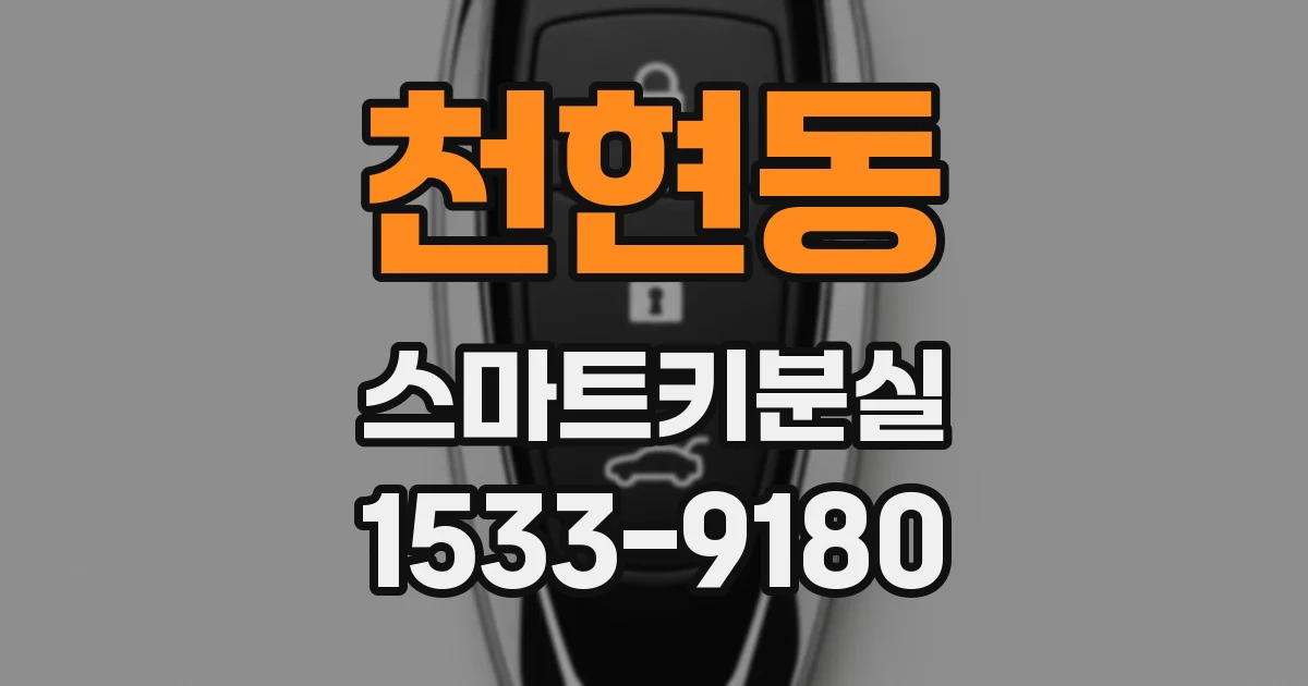 천현동 스마트키분실