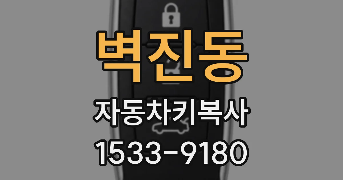 벽진동 자동차키복사
