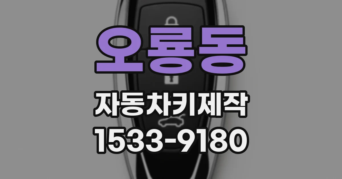오룡동 자동차키제작