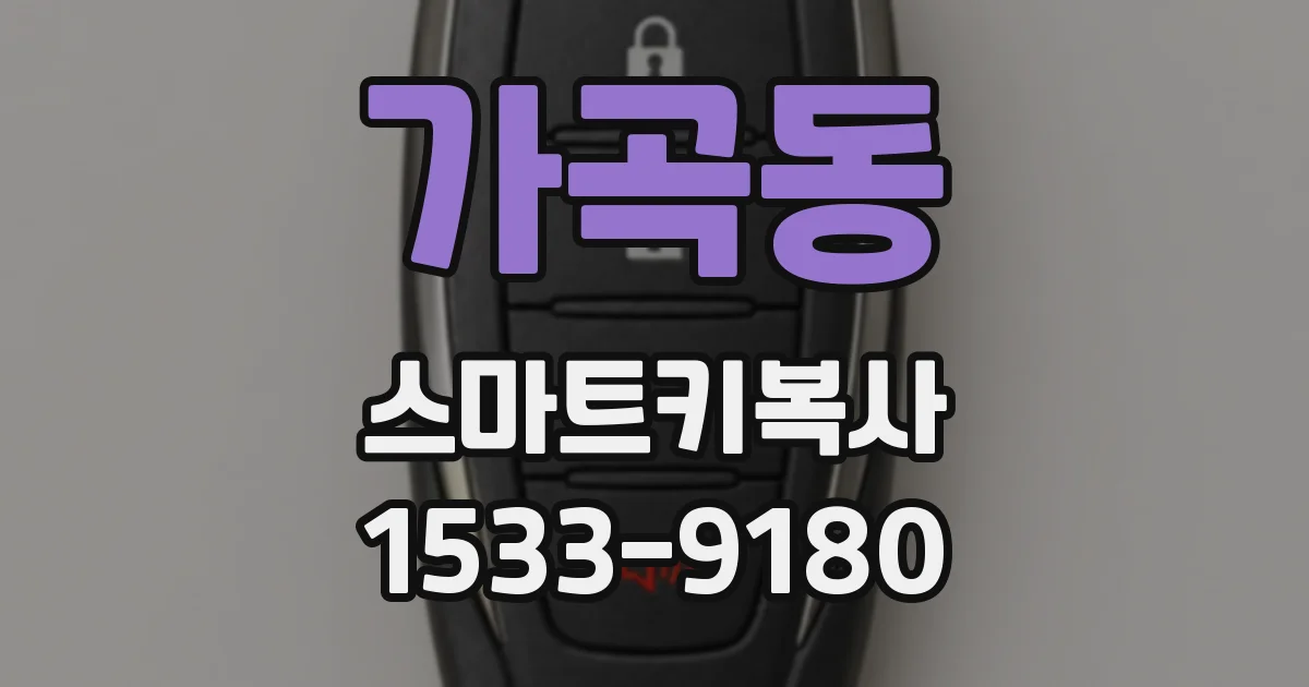 가곡동 스마트키복사