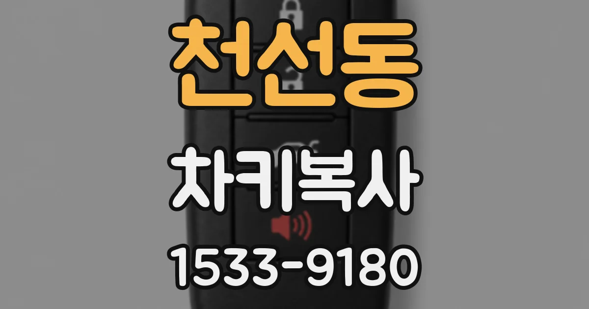 천선동 차키복사