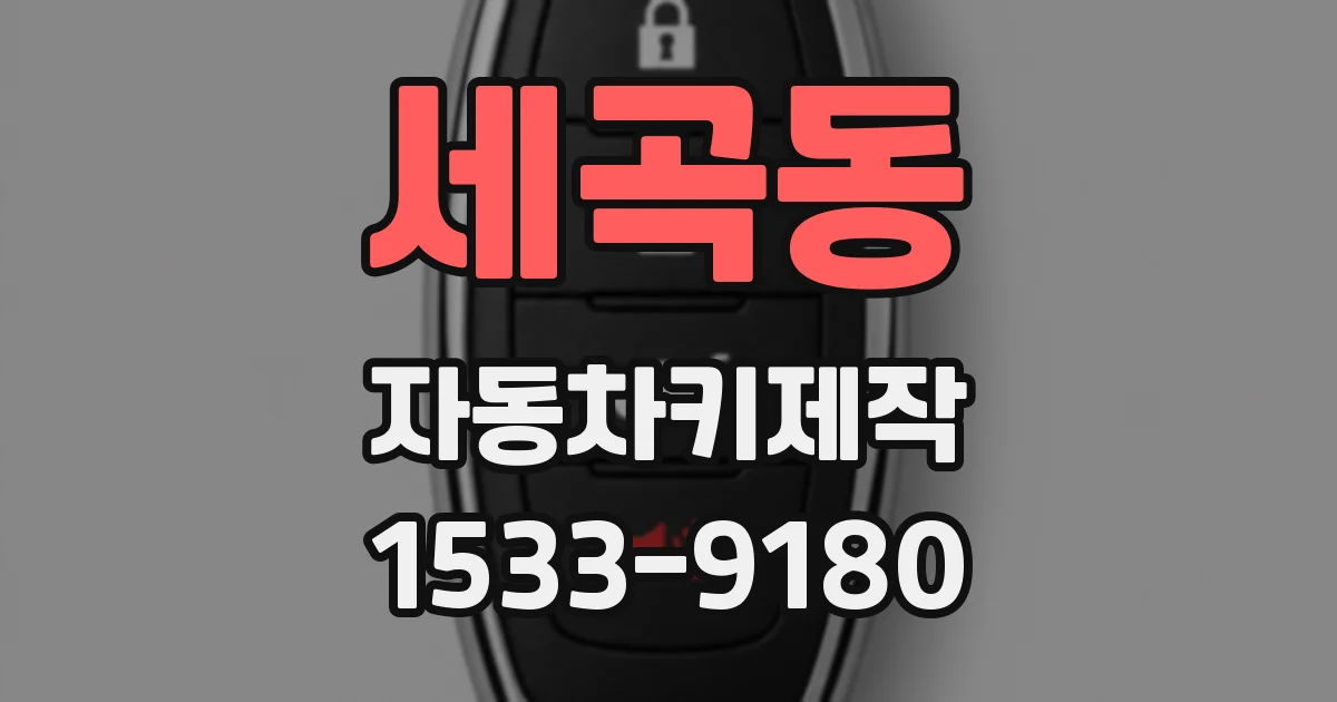 세곡동 자동차키제작
