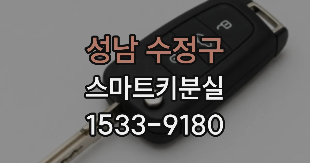 성남 수정구 스마트키분실