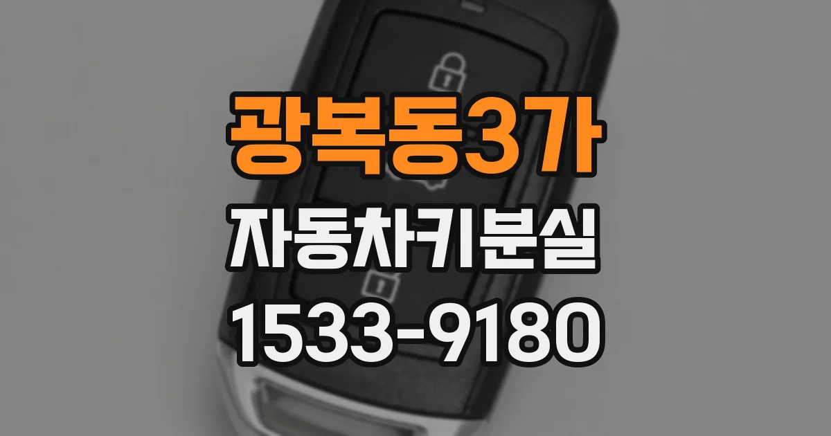광복동3가 자동차키분실