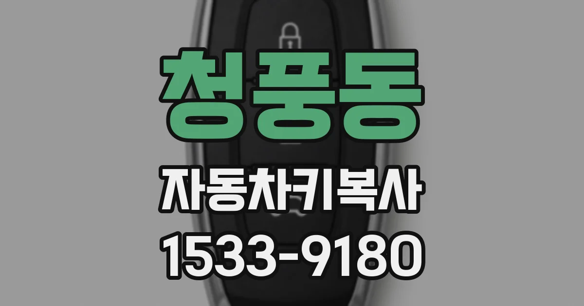 청풍동 자동차키복사