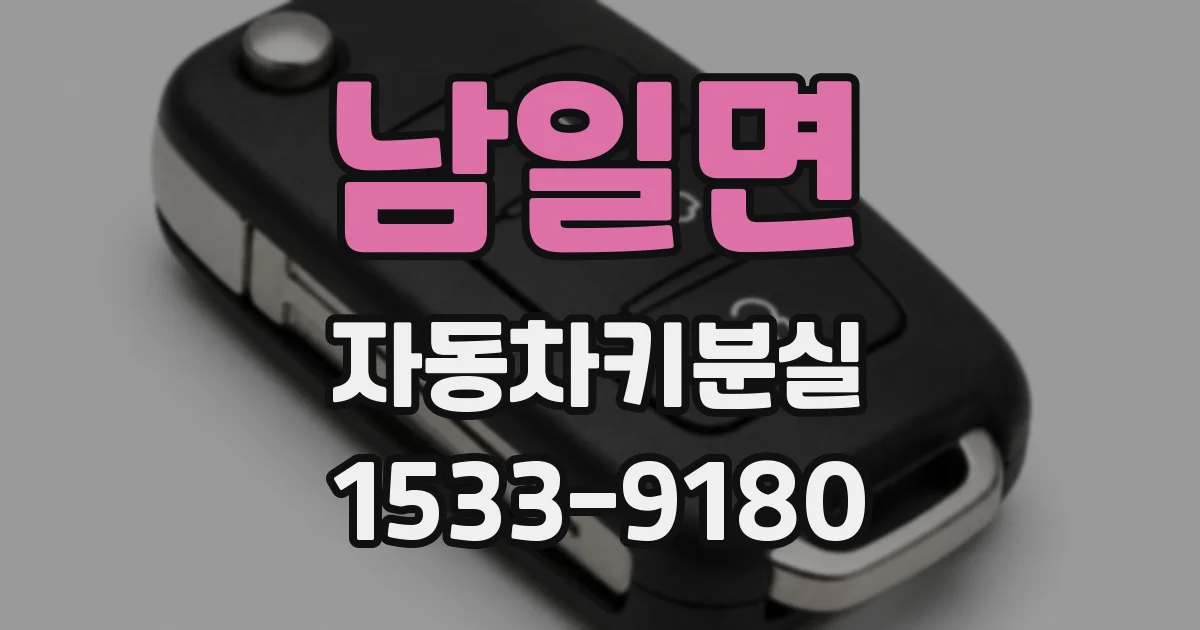 남일면 자동차키분실