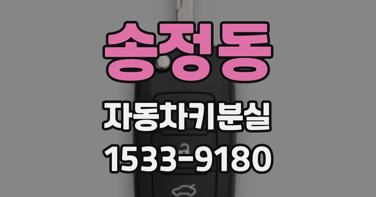 송정동 자동차키분실
