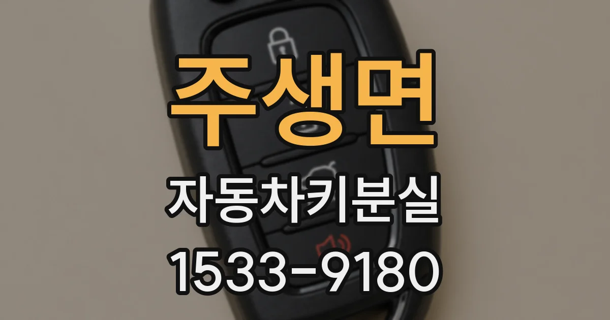 주생면 자동차키분실