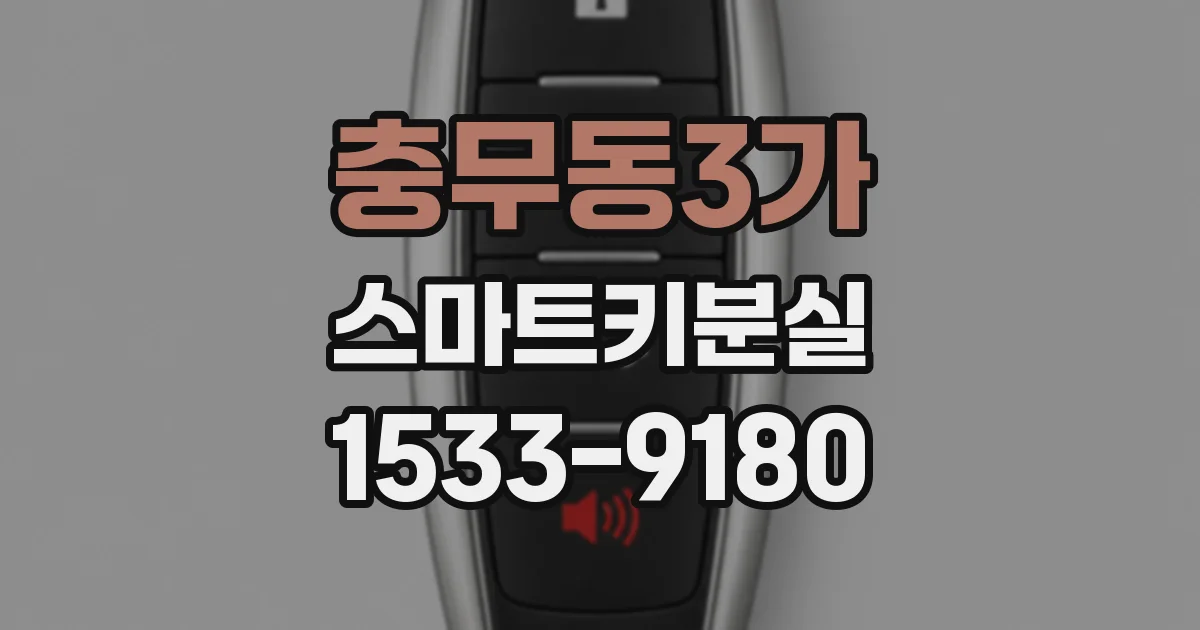 충무동3가 스마트키분실