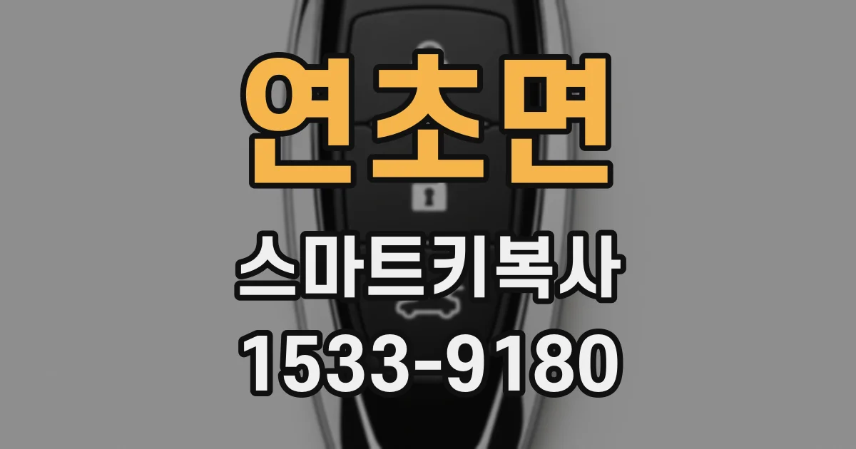 연초면 스마트키복사