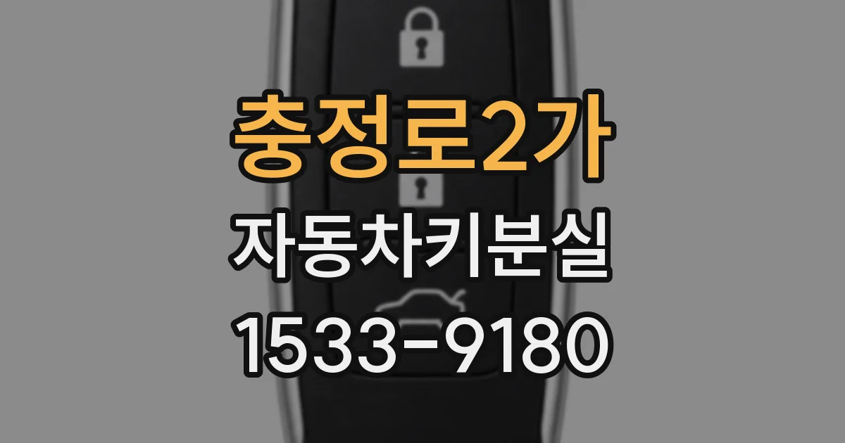 충정로2가 자동차키분실