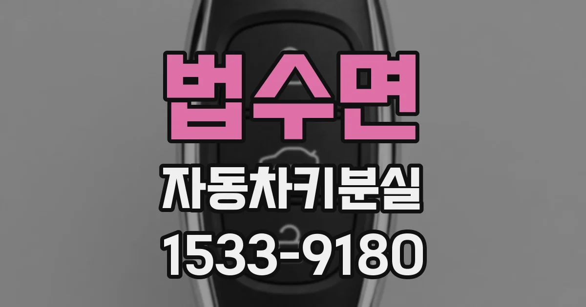 법수면 자동차키분실
