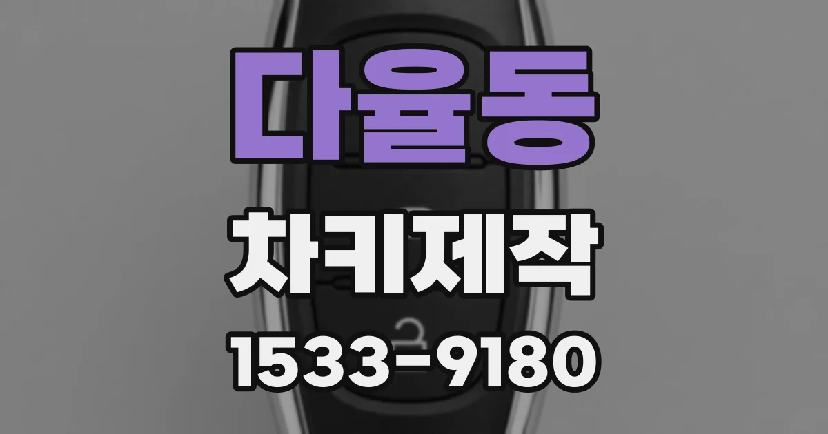 다율동 차키제작