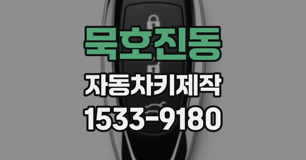 묵호진동 자동차키제작