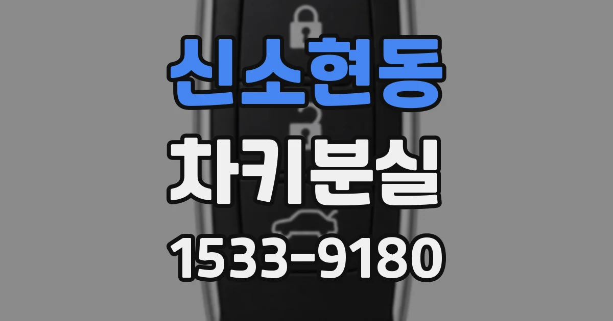 신소현동 차키분실